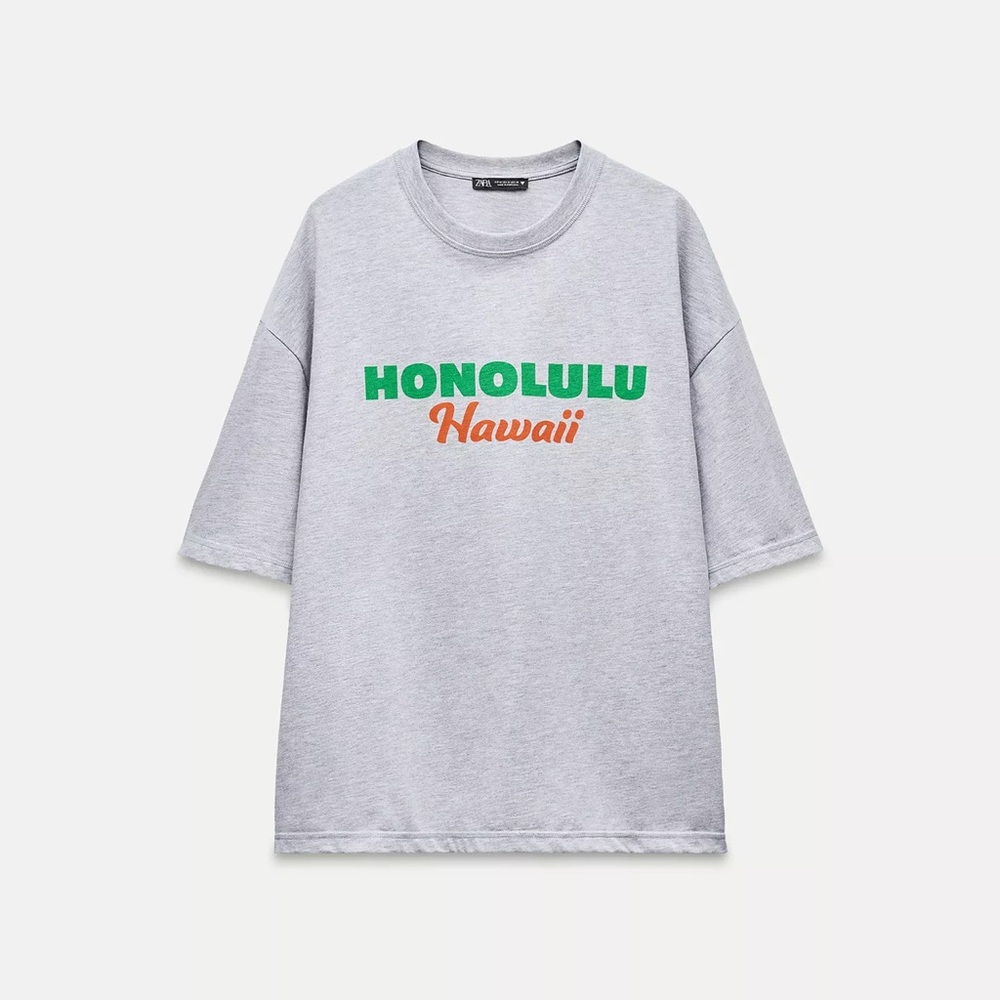 Gray Kids Shirt with Honolulu Print